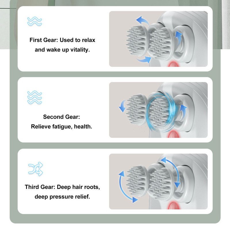 Electric Scalp Massager 4 Paws Rechargeable Head Massager Portable Multifunction