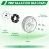 Panglong Universal Golf Cart Wheel Spacers Kit with Lug Nuts-2inch,