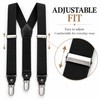 Adjustable Solid Color Polyester Suspenders for Adult Pants, Shirts and