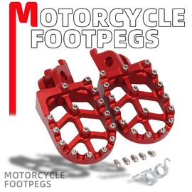Motorcycle Foot Pegs Red for CR125 CR250 CRF150R CRF250R CRF250X CRF250RX CRF250L CRF250M CRF300L CRF450R CRF450RX CRF450X CRF450L CRF450RL 1000L CRF1100L