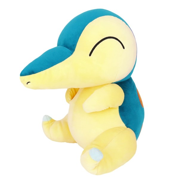 SAN-EI PZ61 Pokémon Plush Merchandise Series Potehagu Cushion Plush Toy, Cyndaquil