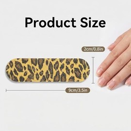 100 limas de uñas estampadas, tableros profesionales de grano 180, herramientas de manicura y pedicura compactas y portátiles, diseño de patrón elegan
