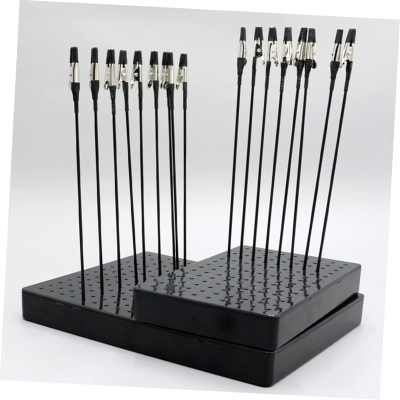 STOBOK Model Making Base Paint Booth Stand 25pcs Clip Base