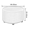 Baoblaze Ottoman Slipcovers Round Footrest Footstool Covers Stretch Storage Ottoman