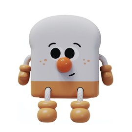 USB Charging Cartoon Light Phone Holder Toast Shape Bedroom Bedside Ambient Light Phone Holder