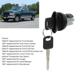 Aramox Cilindro de Bloqueo de Encendido, Cilindro de Bloqueo de Encendido con Kit de 2 Llaves 1L3Z11582A Reemplazo para Aerostar Crown Victoria Ranger