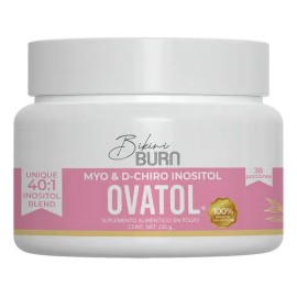 Bikini Burn Myo Inositol & D-Chiro Inositol Puro Ratio 40:1 con 6000 mg por porción | Ovatol | Suplemento para mujer con alta biodisponibilidad | Libr