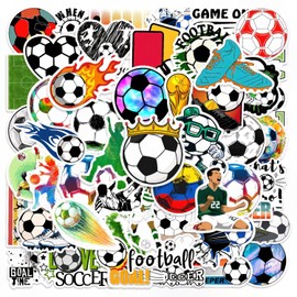 50PCS Stickers Football Sticker Gifts for Kids Teens Adults, Water Bottle Stickers,Laptop Stickers,Vinyl Stickers,Sports Stickers, Waterproof Stickers for Fans