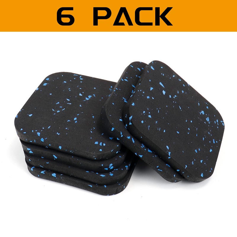 Powrocket Treadmill Mat,6 Pack Anti-Vibration Shock Absorbing Exercise Equipment Mat
