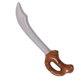 Sparkles Partyware Inflatable Pirate Sword - 24"/60cm Long Grey Inflatable Pirate Cutlass - Pirate Themed Party Decoration, Fun Present, Photobooth Accessory