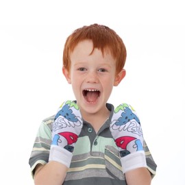 welsoon 2 Pcs Waterproof Sensory Chew Gloves Chewing Mittens for Special Needs Autism Gloves for Autism ADHD Oral Motor Boys and Girls