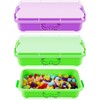 Beeveer 2 Pcs 15" Portable Sensory Bin Tray with Lid