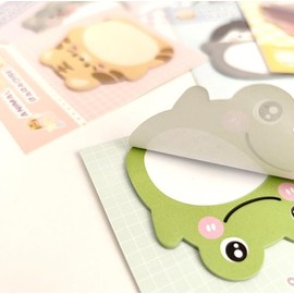 8Packs Multicolor Pads Cute Animal Shaped Sticky Notes Cute Patterns,Kawaii Self-Sticky Notes Memo Pad for School Office Home Students Roommates Tab Gifts,Self-Stick Notes,Notebooks and Writing Pads
