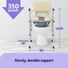Medline Drop Arm Commode with Padded Seat and Backrest, Durable
