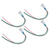 4 Sets PreWired Round LEDs Waterproof Dustproof 2-Color Common Cathode