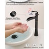 Tall Vessel Sink Faucet, Oil Rubbed Bronze Bathroom Faucet Waterfall
