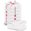 DecoHomeTextil Hand Towel Set of 6 Guest Towels in White,