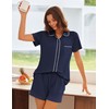 Ekouaer Womens Pajama Sets Button Down Lounge Set 2 Piece