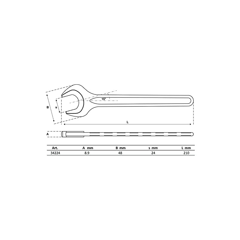BGS 34224 | Single Open End Spanner | DIN 894