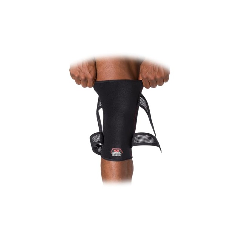 McDavid Black Cross Compression Knee Brace L