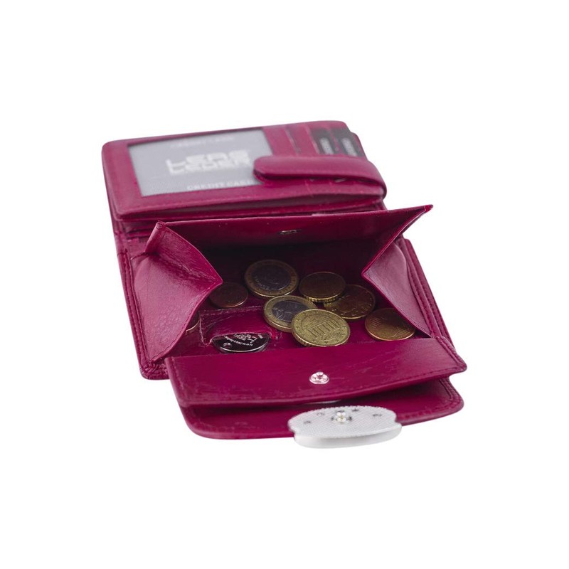 Ladies Wallet LEAS, Genuine Leather, red - ''LEAS Ladies-Collection''