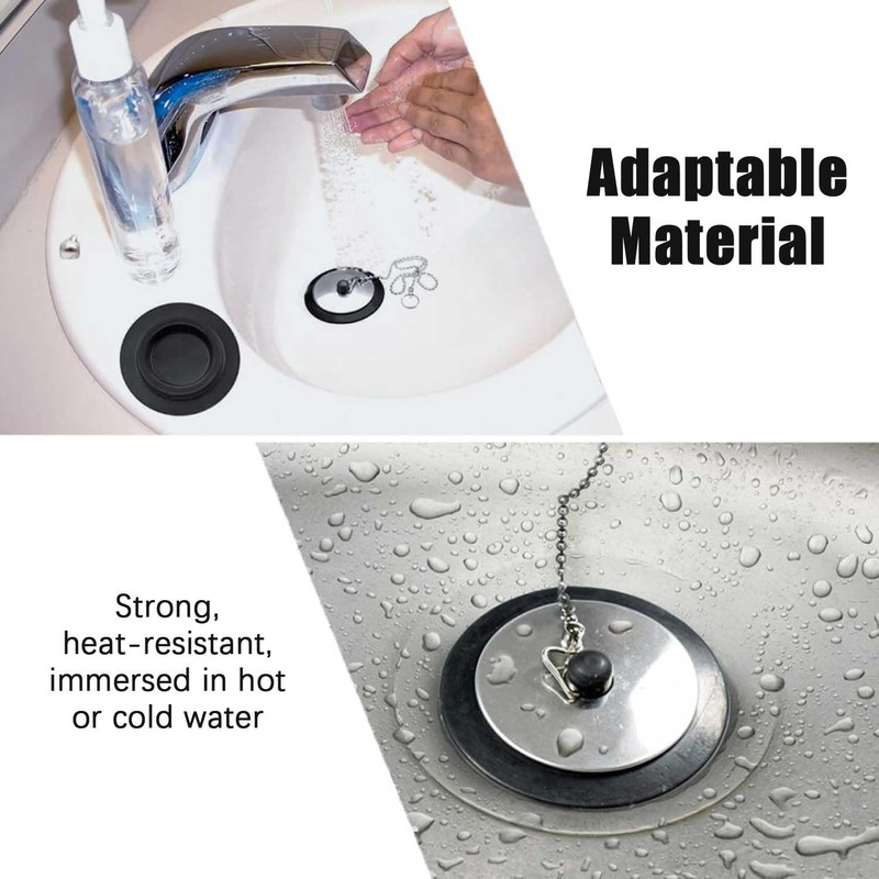 Universal Bath Plug Drain Stopper for Kitchen Sink Plug with
