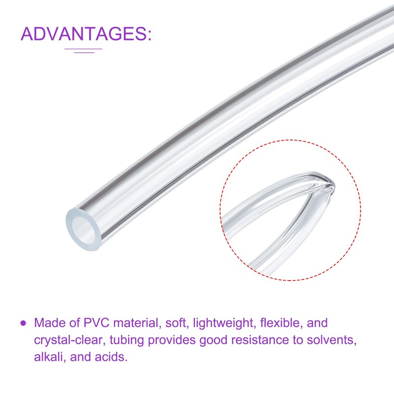 DMiotech 3.0 mm i.D. 6 mm A.D. Clear PVC Hose