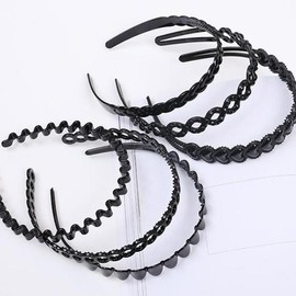 Classic plastic headband ear-friendly short hair comb / 클래식 플라스틱 머리띠 귀 안아픈 머리 단발 빗살