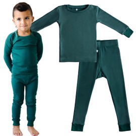 DREAMLAND BABY Toddler Pajamas (2T-5T). Ultra Soft Snug-Fit Pajama Set for Boys and Girls Forest Green