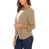 Urban CoCo Women's Ruched Sleeve Lightweight Thin Chiffon Blazer, Camel,