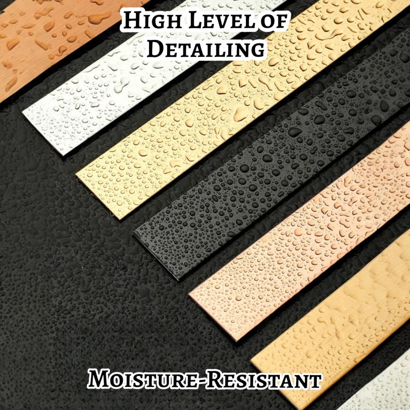 Gold Self-Adhesive Mirror Molding Trim Set, 3 Rolls 16.4 ft