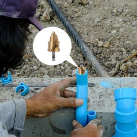 High-Speed Steel Bit, High-Speed Heavy Duty Conduit Reamer Drill Bits, Hexagon Shank Tube Expander, Plumbing Tools for Most Electric Drills