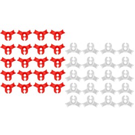 SagaSave Pack of 40 Plant Training Clips, 90 Degree Plant Growth Trainer, Low Stress Training Plant Branches Bender to Control the Growth of Plants, White + Red