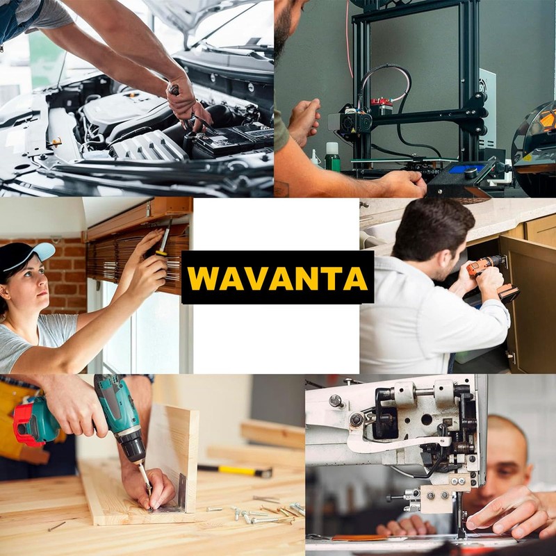 Wavanta 20Pcs M8 Bolts, M8 x 25mm Flat Head Hex