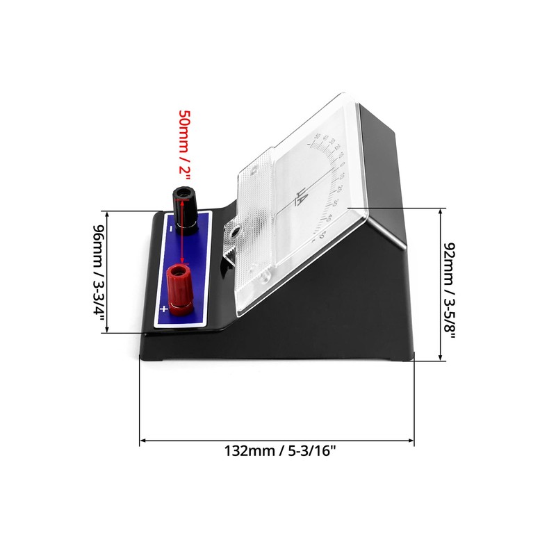 QWORK Galvanometer, Dual Range +/-50-0-50µA, DC Moving Coil Ammeter, 1