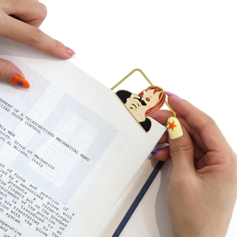Nikolle 4Pcs Metal Bookmark, Metal Bookmarks for Book Lovers, Novel