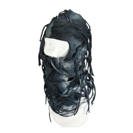 New Foreign Trade Colorful Ripped Spandex/Polyester Balaclava Hat Unisex Lightweight Neck-protecting Face Mask Hip-hop QuirkyColor: Black and white