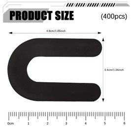 400 Horseshoe Tile Spacers, 1/4-Inch U-Shaped Plastic Spacers for Tile Leveling System Floor Wall Tile Installation