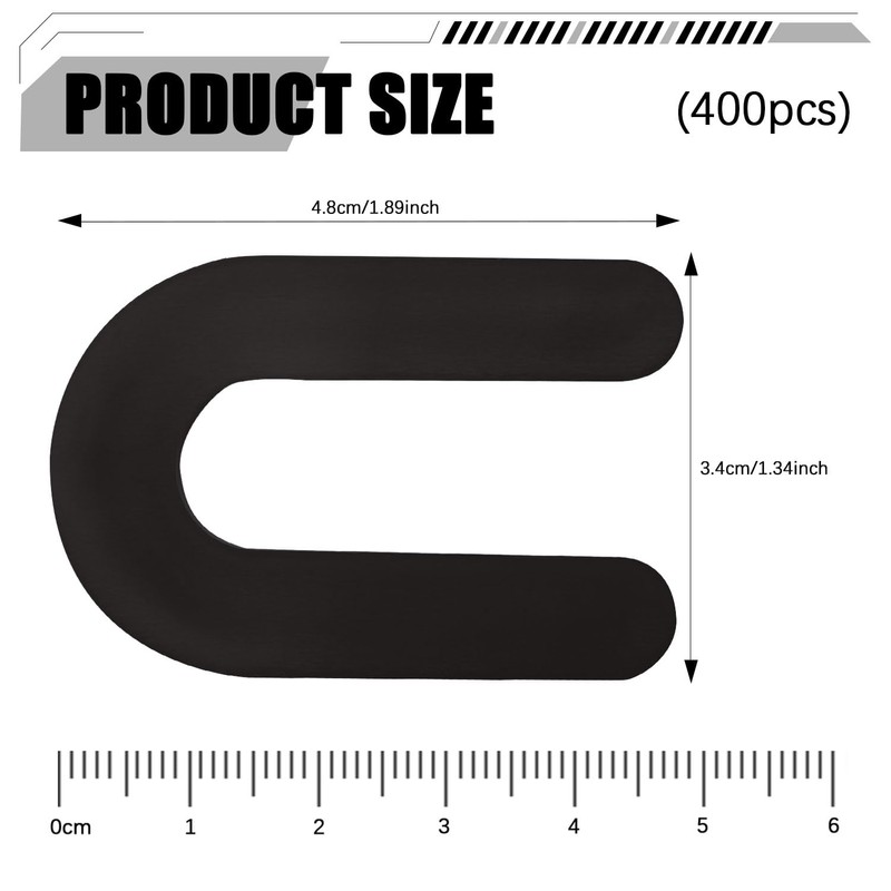 400 Horseshoe Tile Spacers, 1/4-Inch U-Shaped Plastic Spacers for Tile