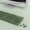 iRoboosta Full Size Blue Backlit Membrane Keyboard, 104 Keys Green