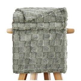 GC GAVENO CAVAILIA Throw Blankets - Fluffy Fleece Blankets For Bed, Couch, Sofa, Settee - Comfortable Thermal, Warm, Cosy Blankets & Throws - Stylish Jacquard Throw (130X180 cm) - Charcoal