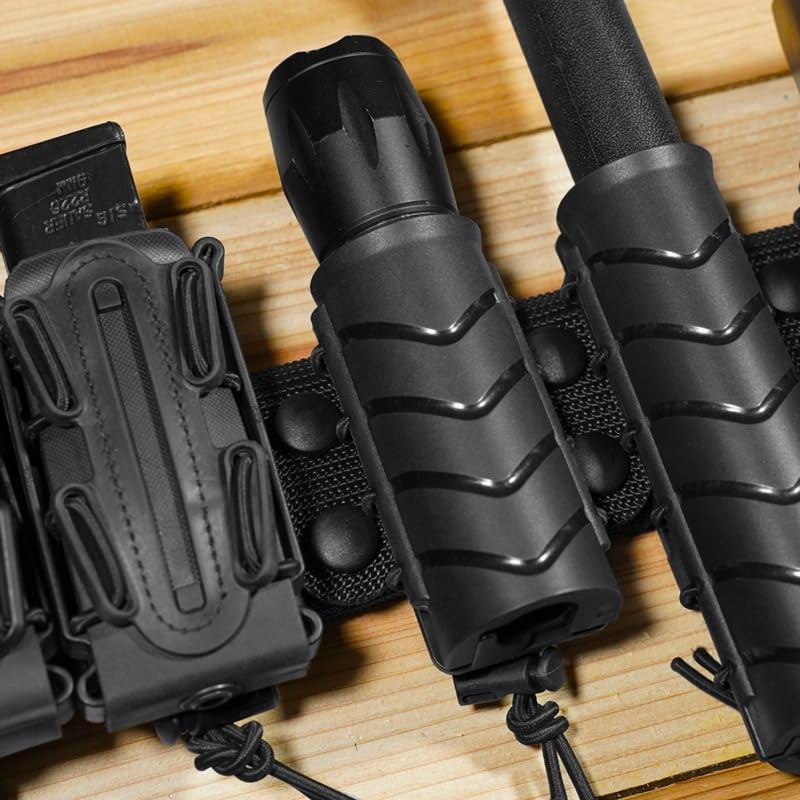 KRYDEX Tactical Flashlight Holster,360 Degree Rotatable Flashlight Holder for Duty