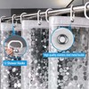 Clear Heavyweight PEVA Shower Curtain Liner, Waterproof with Rustproof Metal