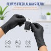Guantes De Nitrilo Desechables Negros Anboson, 40 Pares Negro M