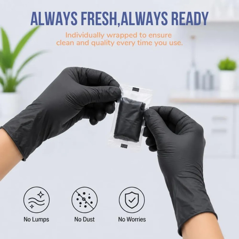 Guantes De Nitrilo Desechables Negros Anboson, 40 Pares Negro M