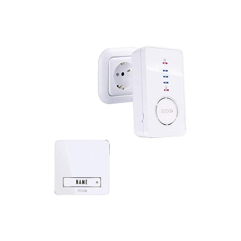 M-E Bell-220 Wireless Door Chime Set for 1 Family House