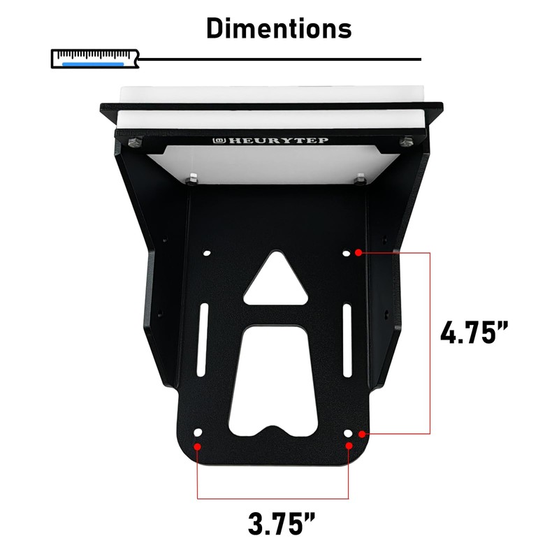 HEURYTEP Aluminium Transom Trolling Motor Mount for Kayaks, 5mm Thickness