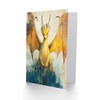 Artery8 Greeting Card Yellow Dragon With Big Wings Fantasy Oil
