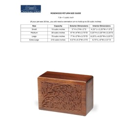 Rosewood Pet Urn-Tree of Life Cremation Urn-Hand Carved Wooden Pet Urn-Small Box for Ashes- Large Urn for Pets (Large)-Rainbow Bridge Cat Memorial Gift