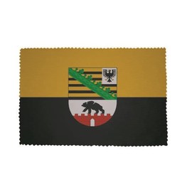 U24 Brillenputztuch Sachsen-Anhalt Fahne Flagge Glasreinigungstuch Microfasertuch